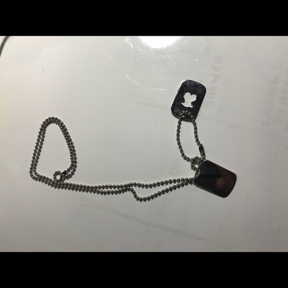 tous dog tag necklace